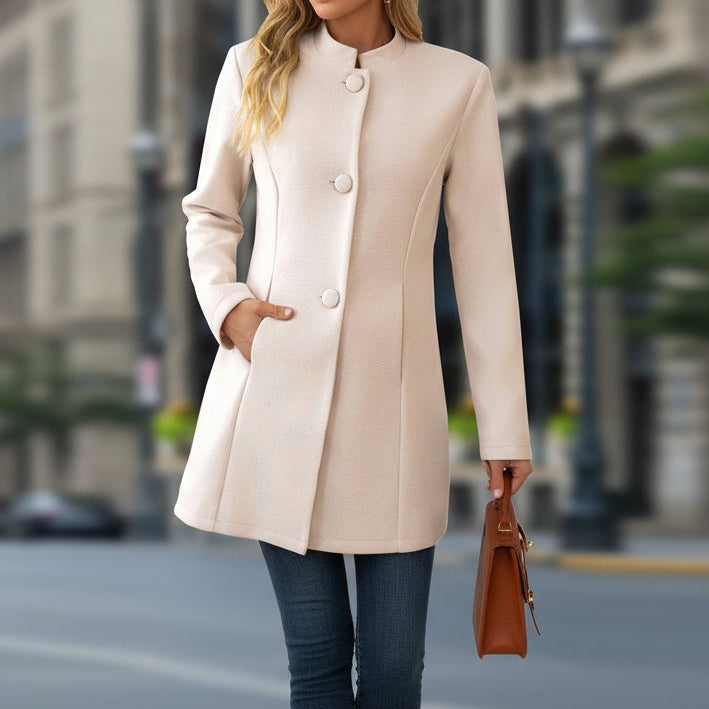 ELENA || Elegante abrigo de cuello alto