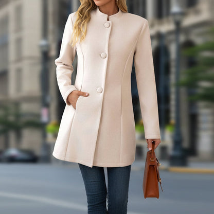 ELENA || Elegante abrigo de cuello alto