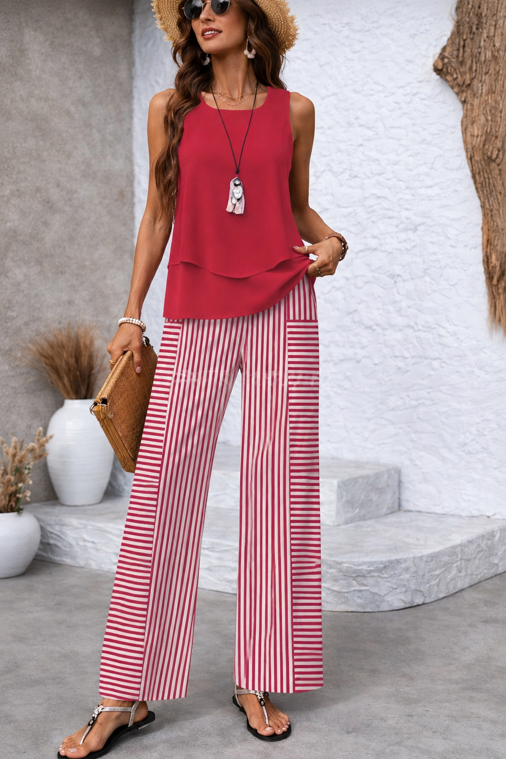 ROSAVIENNE || Conjunto Riviera a rayas