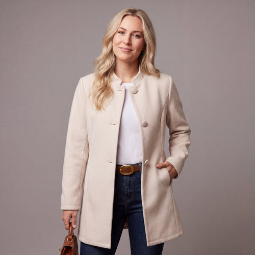 ELENA || Elegante abrigo de cuello alto