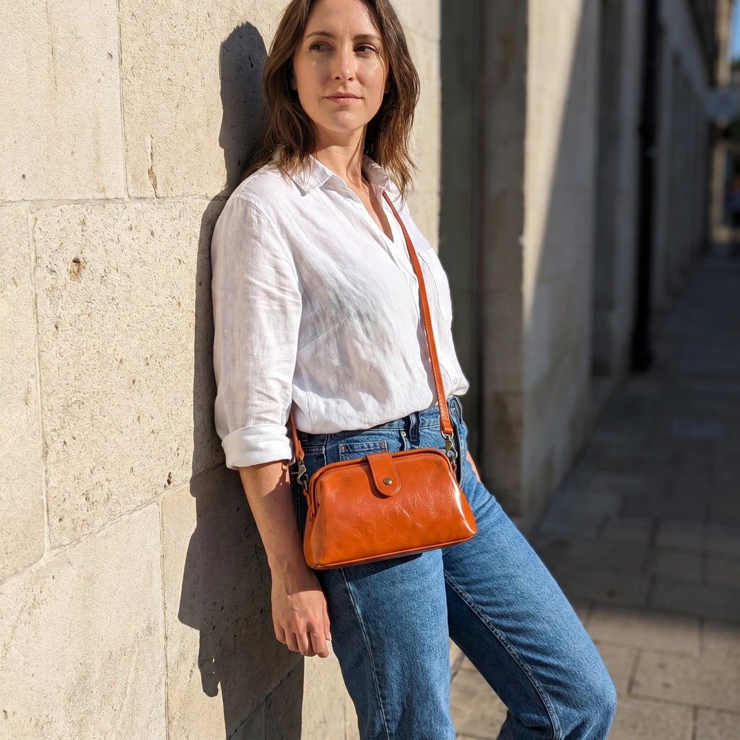 Borsa Vintage - Arancio Mattone