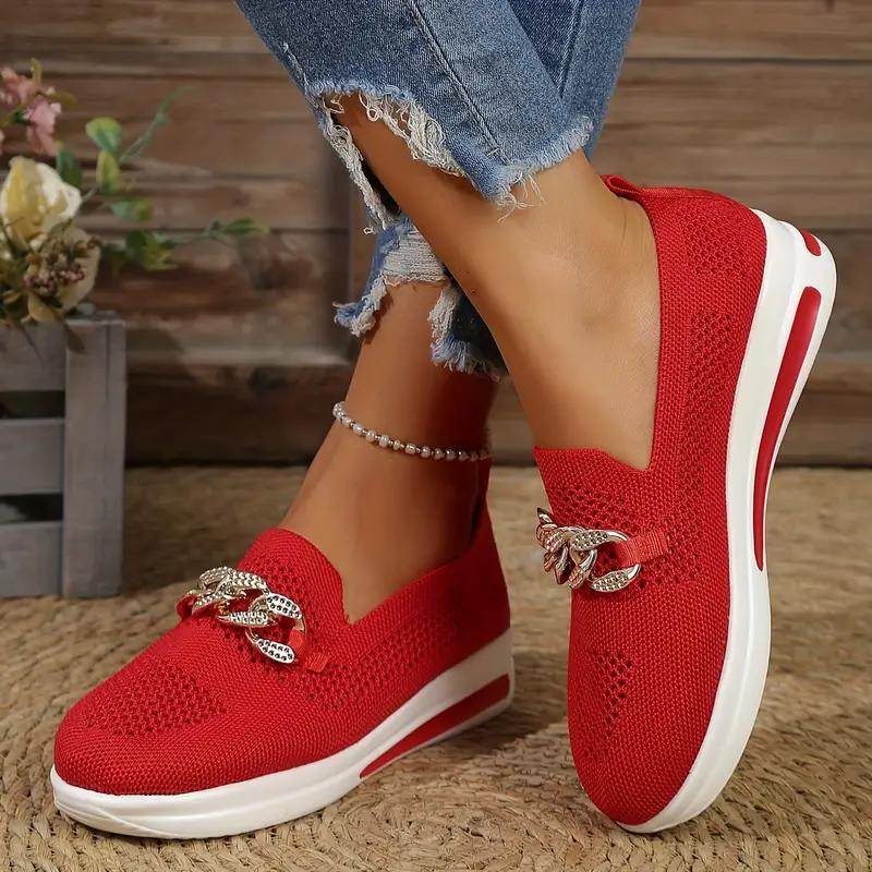 Cyndi || Zapatillas sin cordones con detalle de cadena