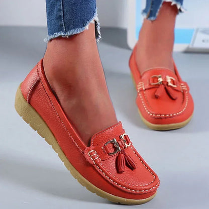 ZENDA || Mocasines cómodos con detalle dorado