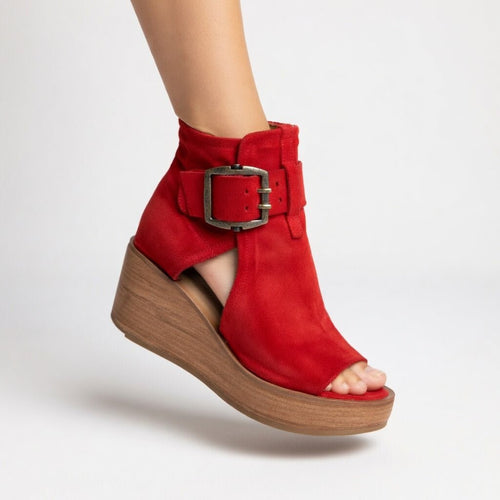 ORELISSE || Botines de cuña abiertos estilo moderno